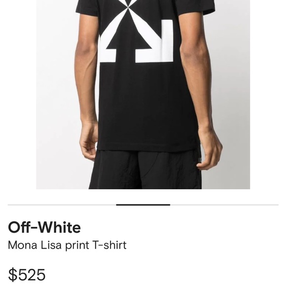 ✨SOLD✨OFF-WHITE MONALISA SLIM TEE (S) - Picture 10 of 10